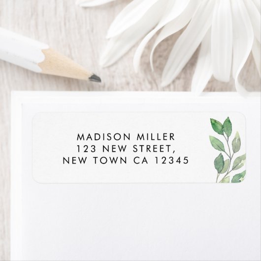 Greenery Return-adres Etiket (Insitu)