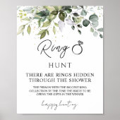 Greenery Ring Hunt Vrijgezellenfeest spel Poster (Voorkant)