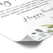 Greenery ringjacht vrijgezellenfeest game poster (Hoek)