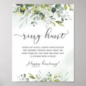 Greenery ringjacht vrijgezellenfeest game poster (Voorkant)