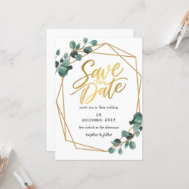 Greenery Romantic Save the Date Uitnodiging