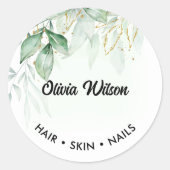 Greenery Ronde Sticker (Voorkant)