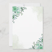 Greenery Roos Floral Waterverf Vrijgezellenfeest Kaart (Achterkant)