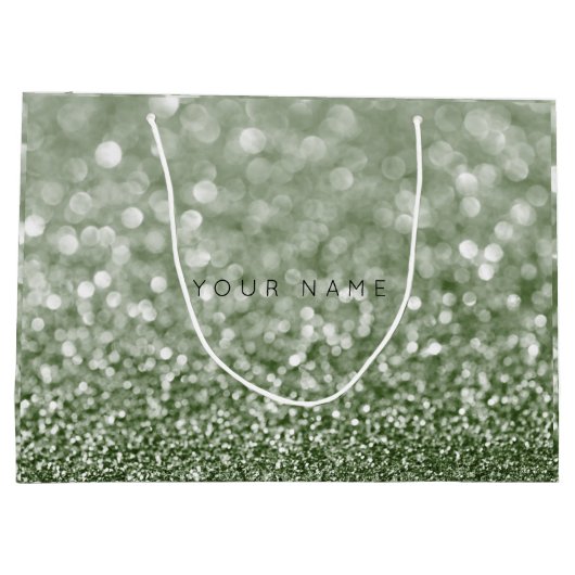 Greenery Rosmarin Cali Green Glitter Favor Gift Groot Cadeauzakje (Achterkant)