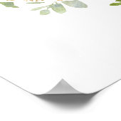 Greenery roze girl baby sprinkle welkomstbord poster (Hoek)