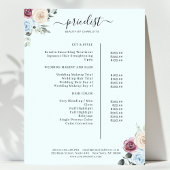 Greenery Rozen Salon Price List Poster