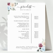 Greenery Rozen Salon Price List Poster