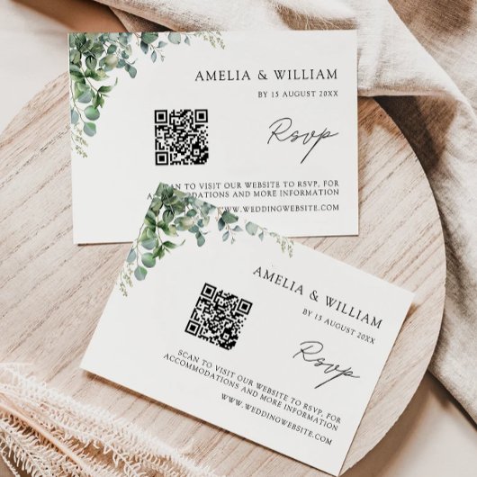 Greenery RSVP kaart bruiloft Sjabloon