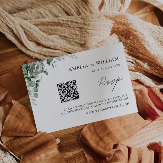 Greenery RSVP kaart bruiloft Sjabloon