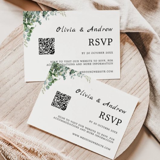 Greenery RSVP kaart bruiloft Sjabloon