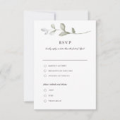 Greenery | RSVP-kaart voor botanische Waterverf Kaart (Voorkant)