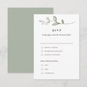 Greenery | RSVP-kaart voor botanische Waterverf Kaart (Voorkant / Achterkant)