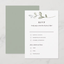 Greenery | RSVP-kaart voor botanische Waterverf Kaart