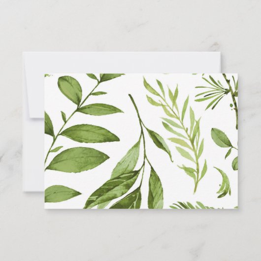 Greenery RSVP, Leaf RSVP, Wedding RSVP, RSVP (Achterkant)