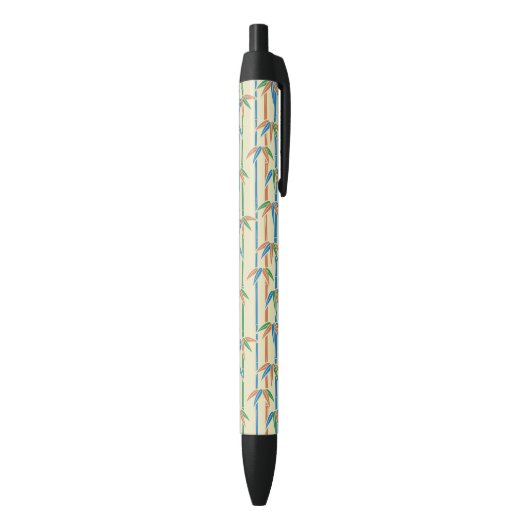 Greenery Rustic Bamboo Forest Zwarte Inkt Pen (Achterkant (Verticaal))