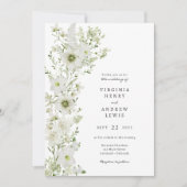 Greenery Rustic Boho Wedding Invitation Kaart (Voorkant)