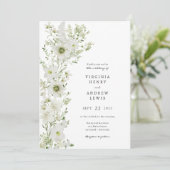Greenery Rustic Boho Wedding Invitation Kaart (Staand voorkant)