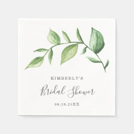 Greenery Rustic Elegant Botanical Vrijgezellenfees Servet