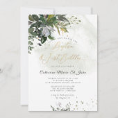 Greenery Rustic Eucalyptus 1st Birthday Baptisme Kaart (Voorkant)