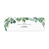 Greenery, Rustic Eucalyptus Return Address Etiket (Voorkant)