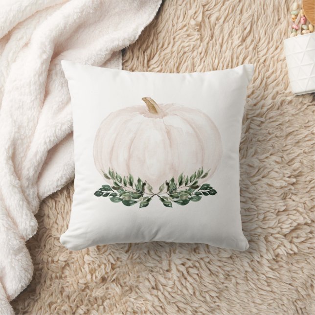 Greenery Rustic Herfst Pumpkin Waterverf Kussen (Deken)