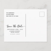 Greenery Rustic Simple Elegant Waterverf Wedding Aankondigingskaart (Achterkant)