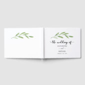 Greenery Rustic Simple Elegant Waterverf Wedding Gastenboek (Volledig)