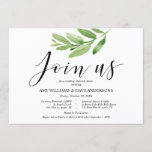 Greenery Rustic Wedding Rehearsal and Dinner Kaart<br><div class="desc">Greenery rustic Wedding Rehearsal Dinner Invitation card. Een huwelijksrepetitie met de toekomstige Bride en de toekomstige Groom,  voor hun grote dag? Nodig de gasten uit met deze Rustic greenery Wedding Rehearsal Dinner Invitation Card. Voeg uw repetitieve diner details toe in het overeenkomende zwarte lettertype/lettertype.

#TeeshaDerrick</div>