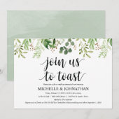 Greenery Rustic Wedding Rehearsal Dinner Invites Kaart (Voorkant / Achterkant)