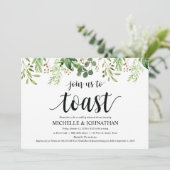 Greenery Rustic Wedding Rehearsal Dinner Invites Kaart (Staand voorkant)