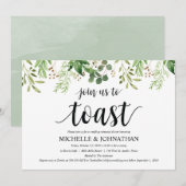Greenery Rustic Wedding Rehearsal Dinner Invites Kaart (Voorkant / Achterkant)