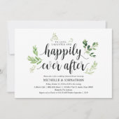 Greenery rustic Wedding Rehearsal Dinner Invites Kaart (Voorkant)