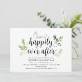 Greenery rustic Wedding Rehearsal Dinner Invites Kaart (Staand voorkant)