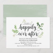 Greenery rustic Wedding Rehearsal Dinner Invites Kaart (Voorkant / Achterkant)
