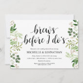 Greenery Rustic Wedding Rehearsal Dinner Invites Kaart (Voorkant)