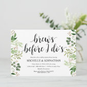 Greenery Rustic Wedding Rehearsal Dinner Invites Kaart (Staand voorkant)