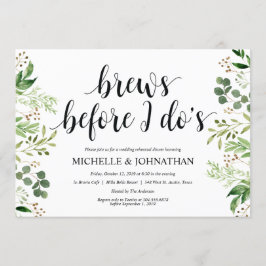 Greenery Rustic Wedding Rehearsal Dinner Invites Kaart