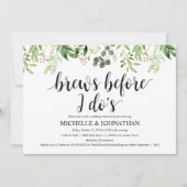 Greenery Rustic Wedding Rehearsal Dinner Invites Kaart (Voorkant)