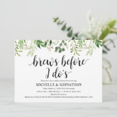 Greenery Rustic Wedding Rehearsal Dinner Invites Kaart (Staand voorkant)