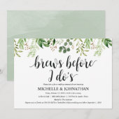 Greenery Rustic Wedding Rehearsal Dinner Invites Kaart (Voorkant / Achterkant)