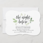 Greenery rustic Wedding Rehearsal Dinner Invites Kaart (Voorkant)