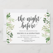 Greenery Rustic Wedding Rehearsal Dinner Invites Kaart (Voorkant)