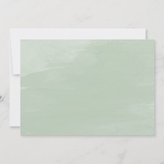 Greenery Rustic Wedding Rehearsal Dinner Invites Kaart (Achterkant)