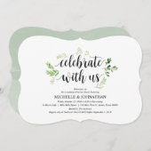 Greenery rustic Wedding Rehearsal Dinner Invites Kaart (Voorkant / Achterkant)