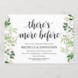 Greenery Rustic Wedding Rehearsal Dinner Invites Kaart