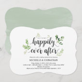 Greenery rustic Wedding Rehearsal Dinner Invites Kaart (Voorkant / Achterkant)
