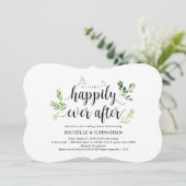 Greenery rustic Wedding Rehearsal Dinner Invites Kaart (Staand voorkant)