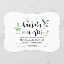 Greenery rustic Wedding Rehearsal Dinner Invites Kaart
