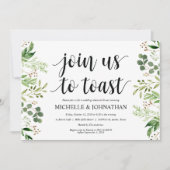 Greenery Rustic Wedding Rehearsal Dinner Invites Kaart (Voorkant)