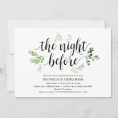 Greenery rustic Wedding Rehearsal Dinner Invites Kaart (Voorkant)